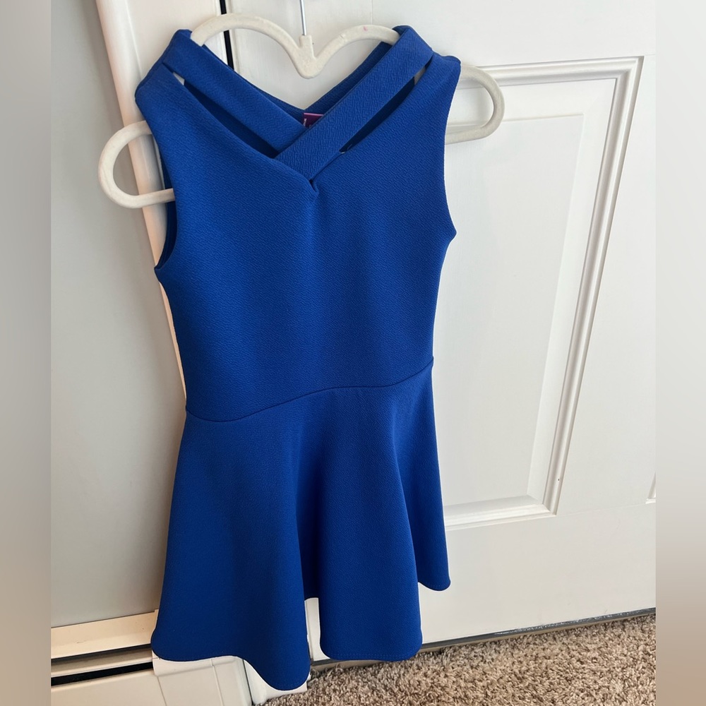 Aqua Blue Special Occasion Fit and Flare Dress